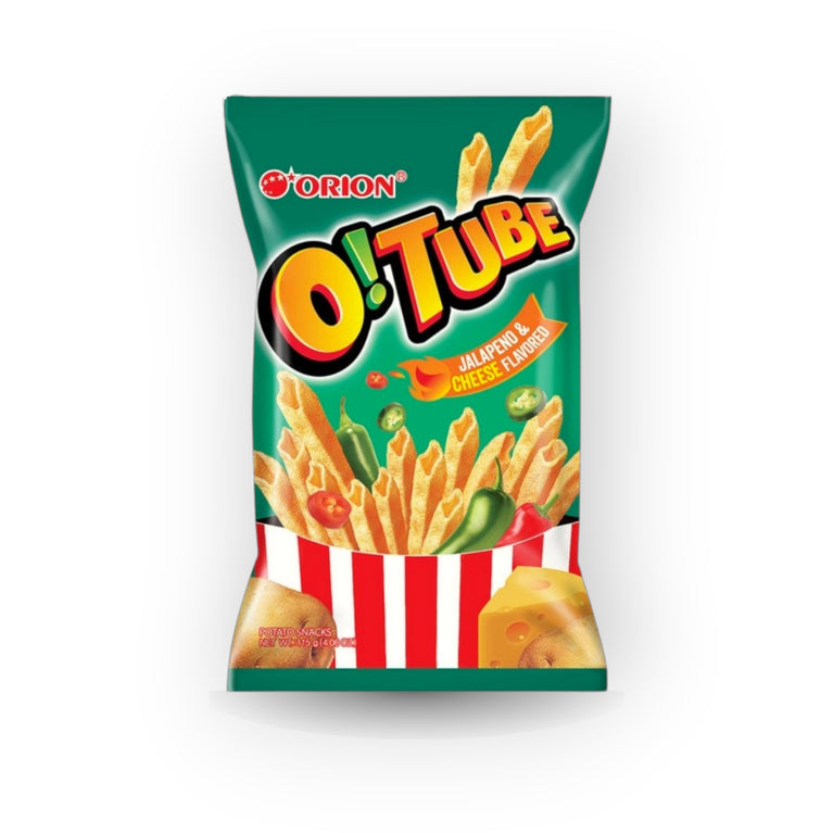 Orion O!Tube Chips Jalapeno & Cheese Flavor 4.06 oz (115g)