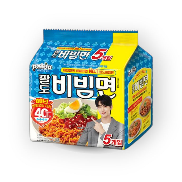 Paldo Bibim Men Instant Noodles, Spicy Korean Flavor 130 g x 5 (650g)