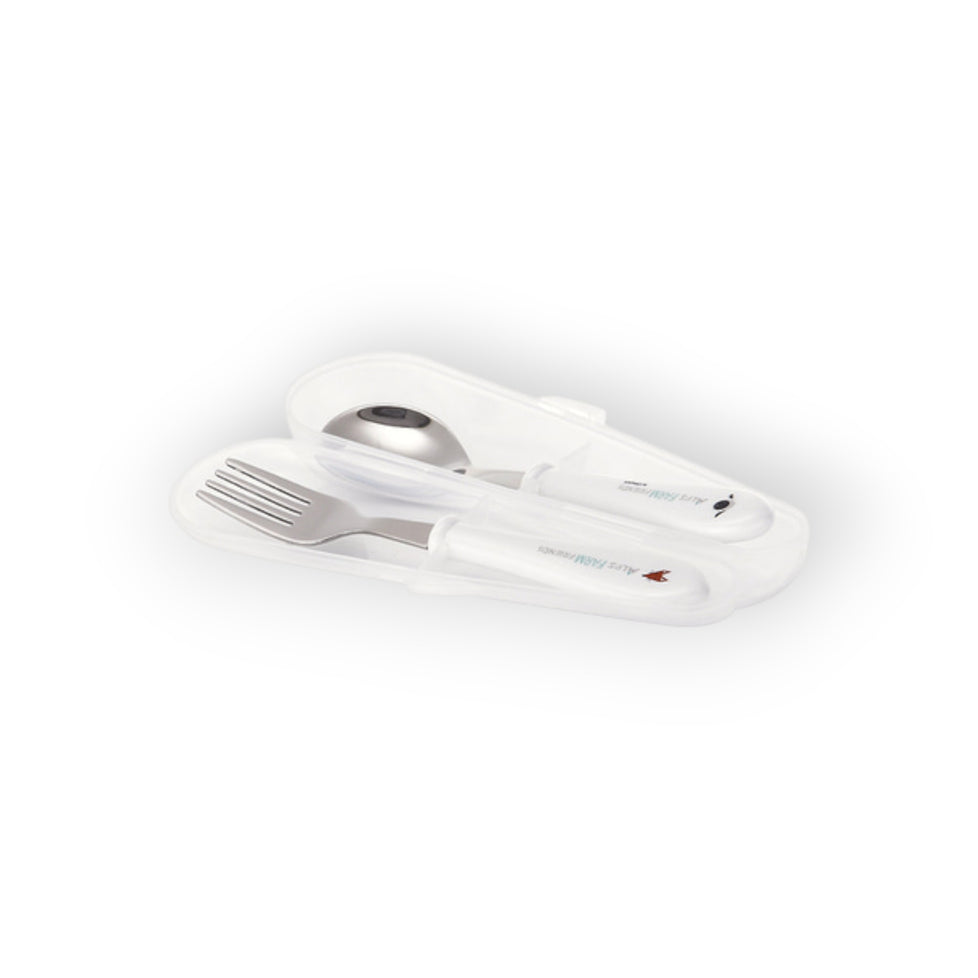 STENLOCK Alps Farm Friends Kids Spoon & Fork Case Set