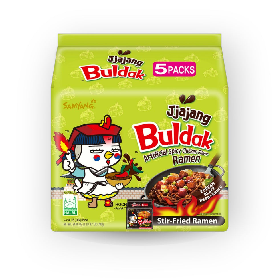 Samyang Buldak Jjajang Ramen 4.94 oz(140g) x  5 Bags