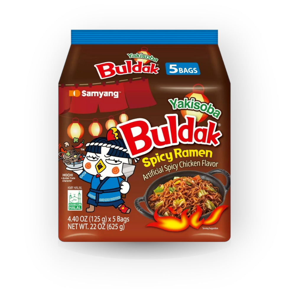 Samyang Buldak Yakisoba Spicy Ramen 4.40 oz(125g) x  5 Bags