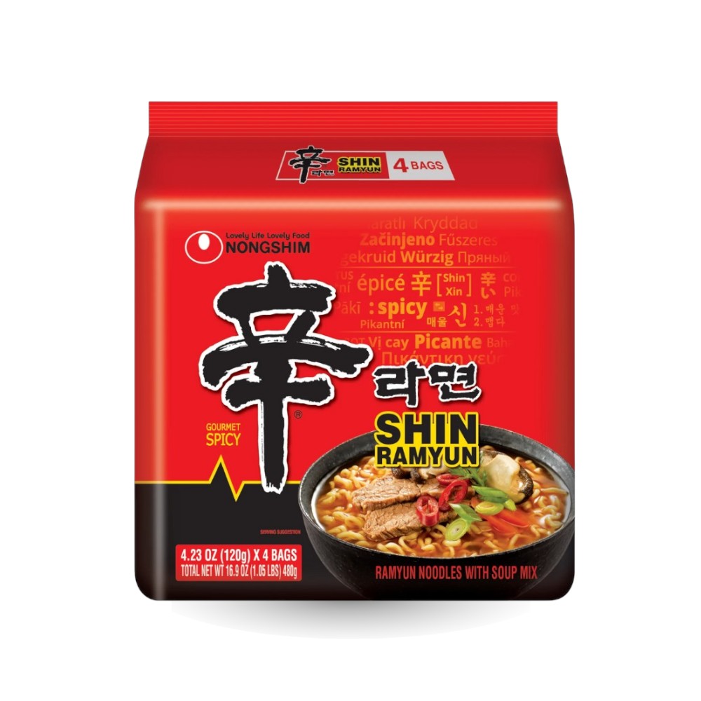 Nongshim Shin Ramyun 4.23 oz (120g) x 4BAGS – Kasia Market