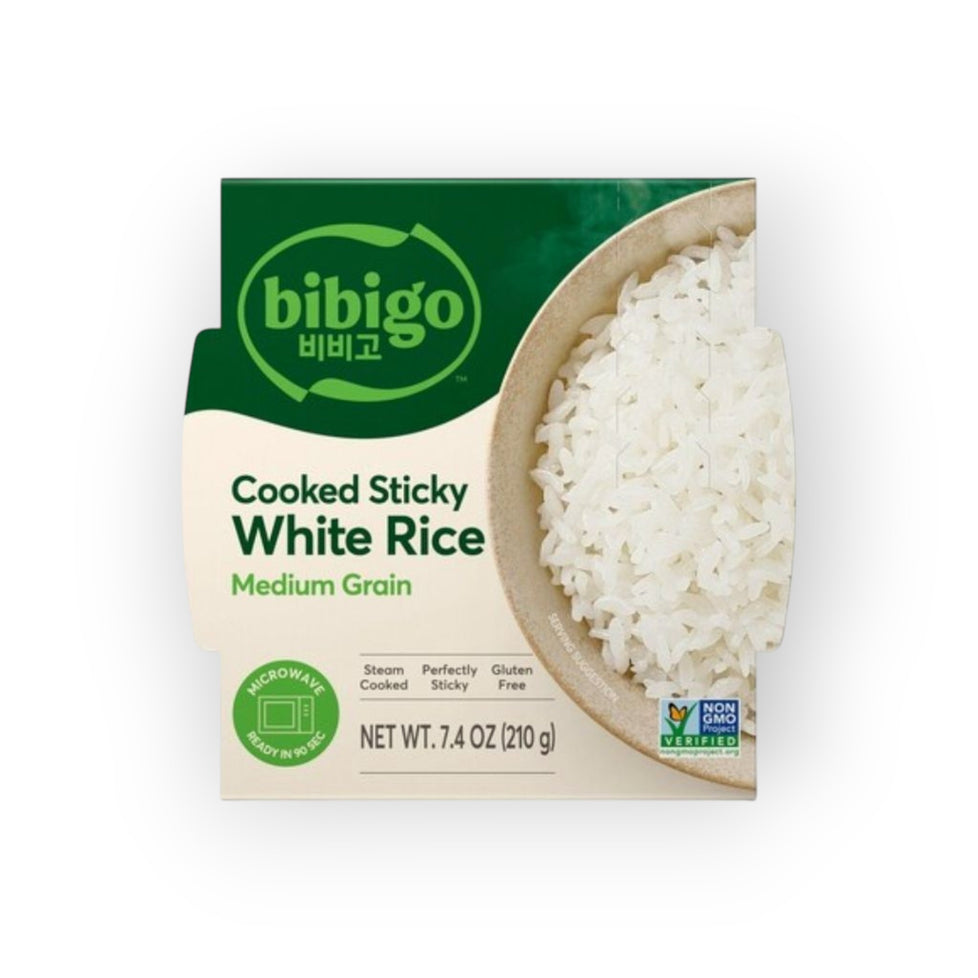 Bibigo Coocked Sticky White Rice Medium Grain 7.4oz (210g)