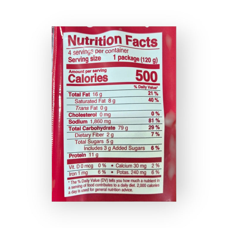Ottogi Jin Ramen Multi (Bundle) Hot 4.23 Oz (120g) X 4PKGS.